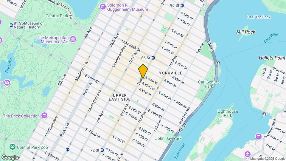 1588 Second Ave Mapa y Detalles de la Ubicación