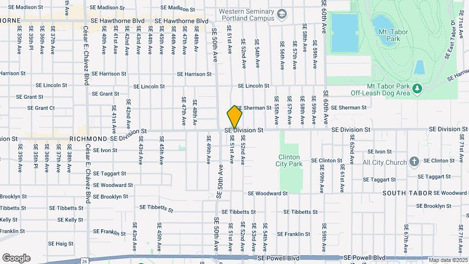 5110 SE Division St Map and Location Details