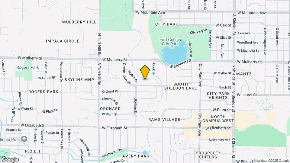 1832 N Crestmore Ct Map and Location Details