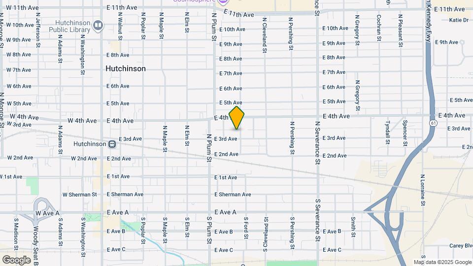 542 E 3rd Ave Map and Location Details