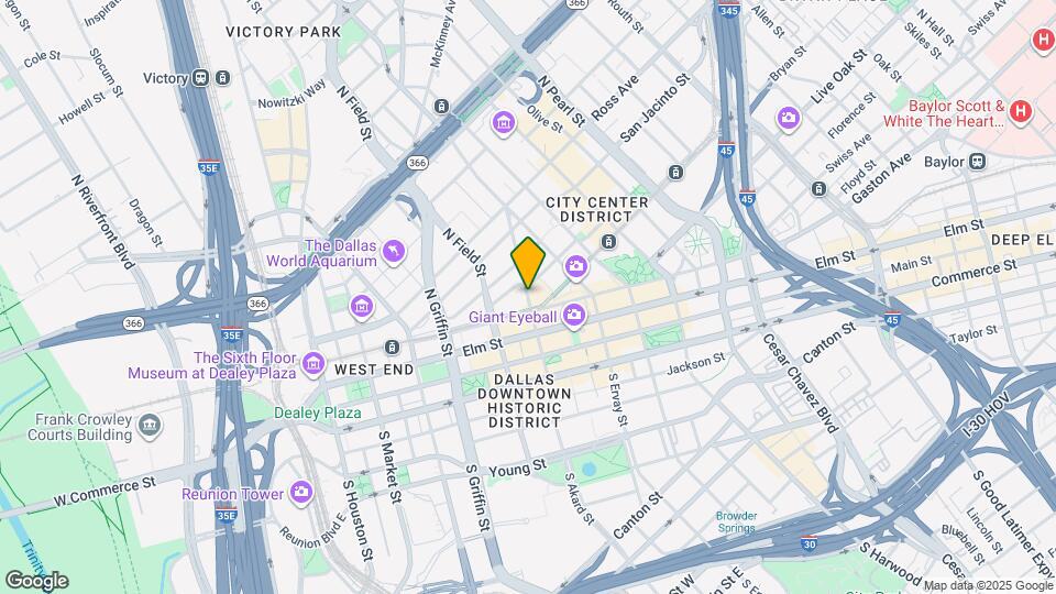 301 N Akard St Map and Location Details