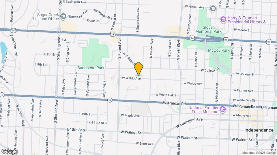 1418 W Waldo Ave Mapa y Detalles de la Ubicación