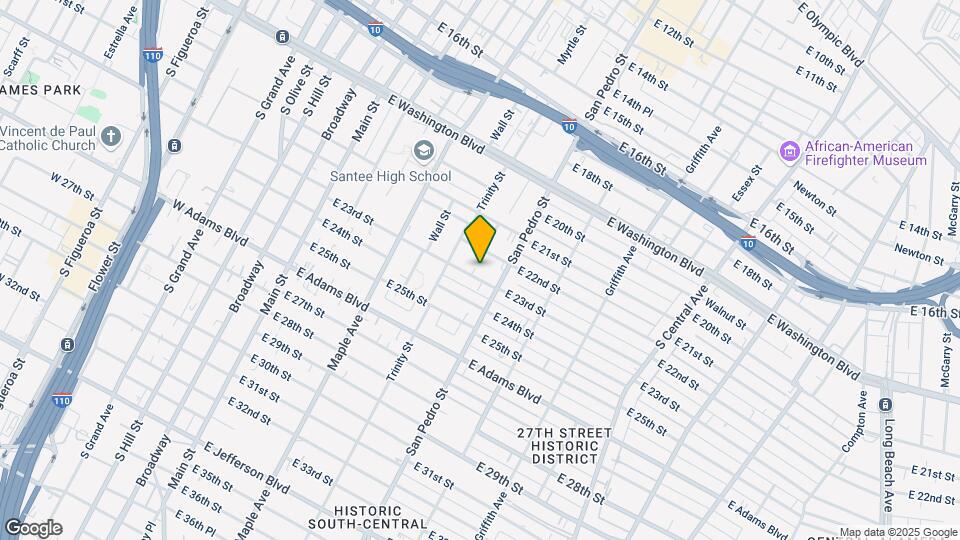 637 E 23rd St Map and Location Details