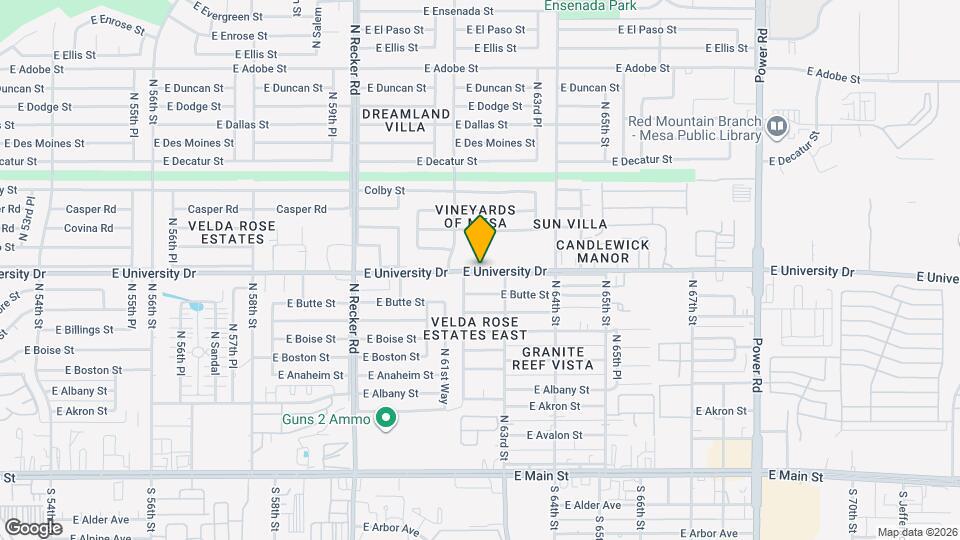 6232 E University Dr Map and Location Details
