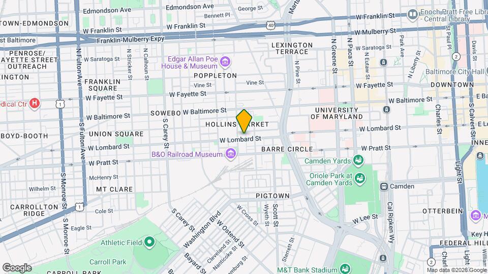 888 W Lombard St, Unit B Map and Location Details