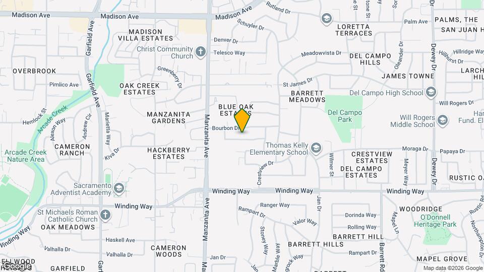 6005 Rye Way Map and Location Details