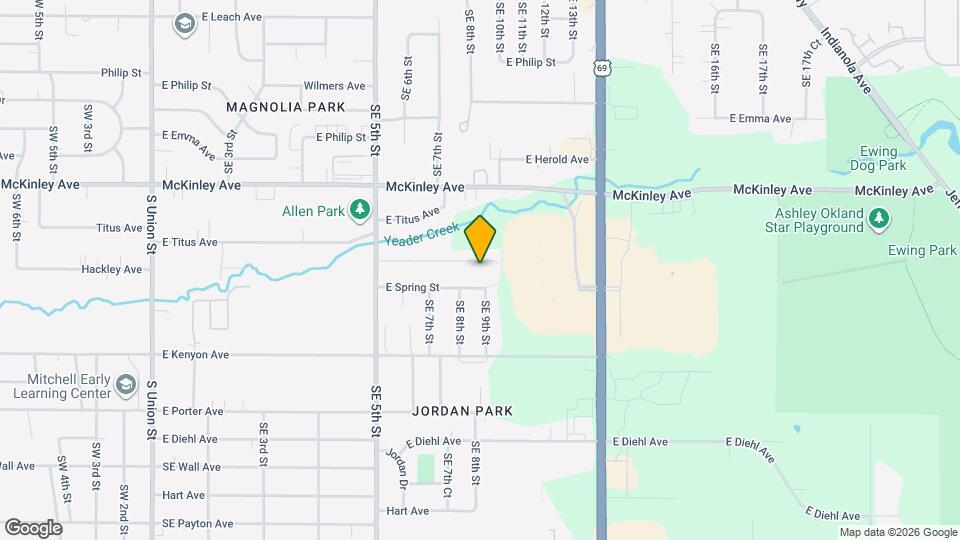 817 SE Hackley Ave Map and Location Details