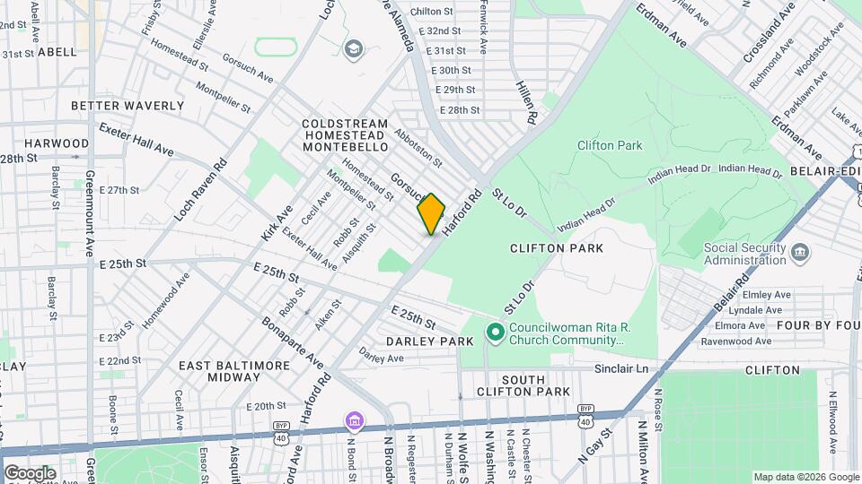 2542 Harford Rd Map and Location Details