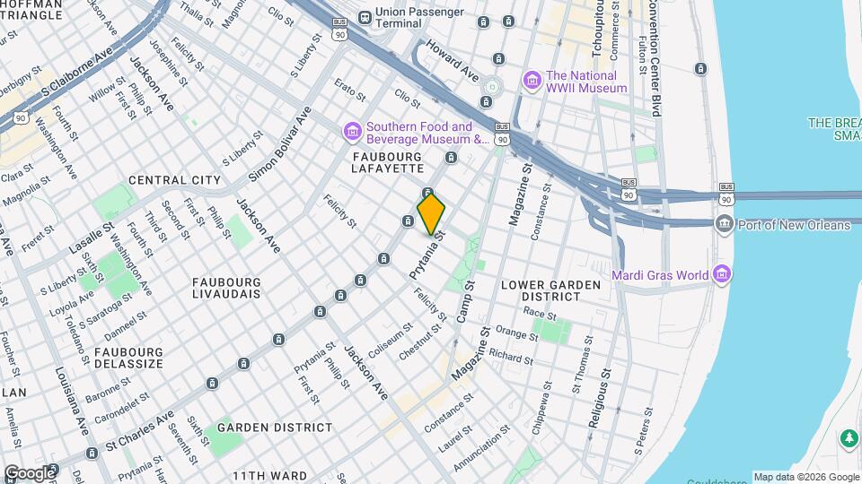 1701 Prytania St Map and Location Details