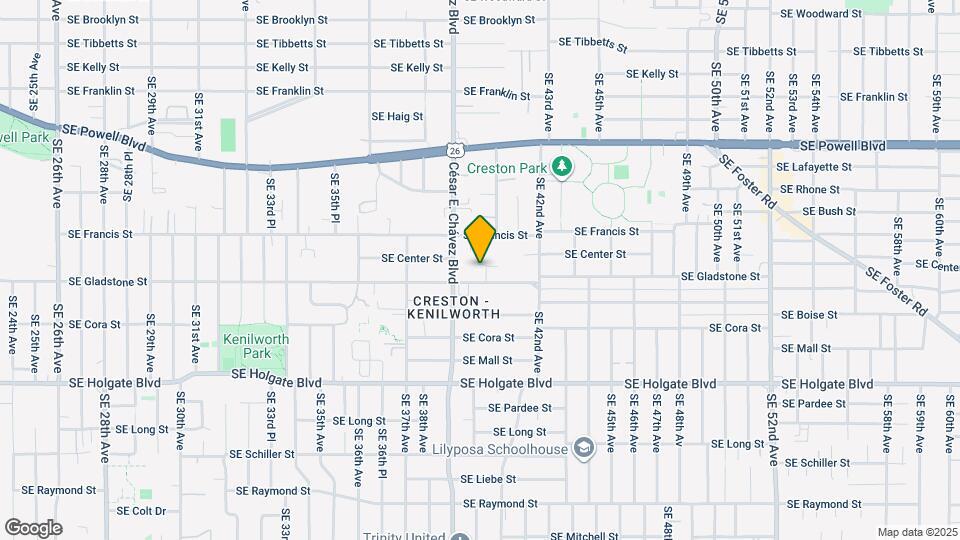 3953 SE Gladstone St Mapa y Detalles de la Ubicación