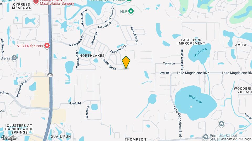 2804 Cedaridge Dr Map and Location Details