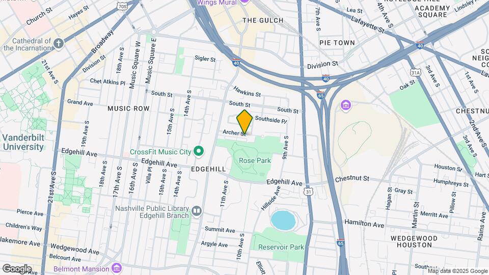 1039 Archer St Map and Location Details