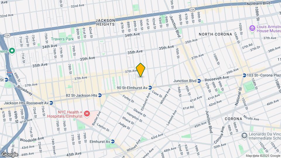 37-32 89th St Mapa y Detalles de la Ubicación