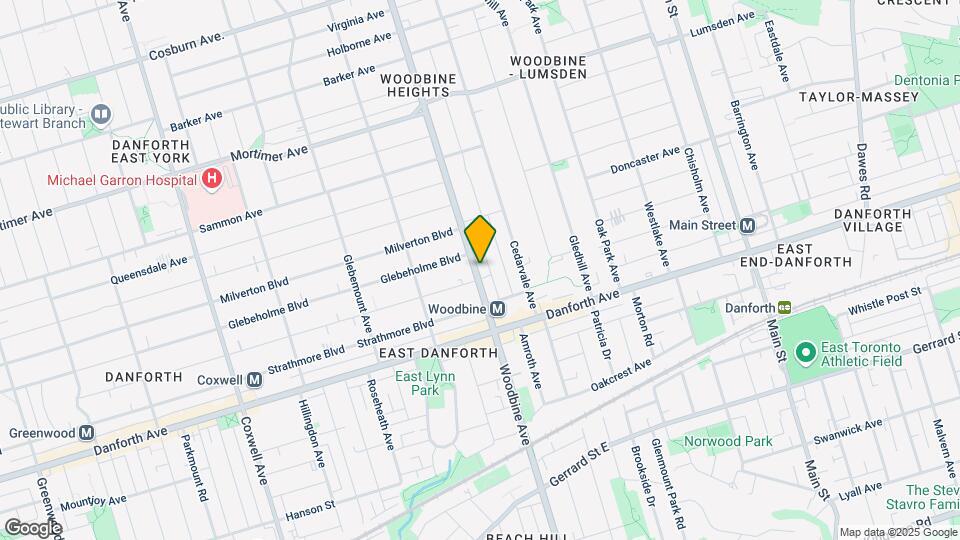 1033 Woodbine Ave Map and Location Details