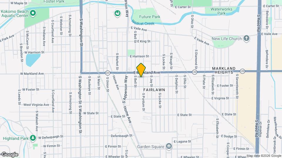 1021 S Purdum St Map and Location Details