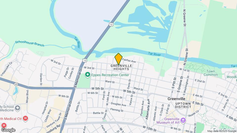 1107 Colonial Ave Map and Location Details