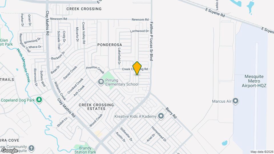 1225 Clear Creek Dr Mapa y Detalles de la Ubicación