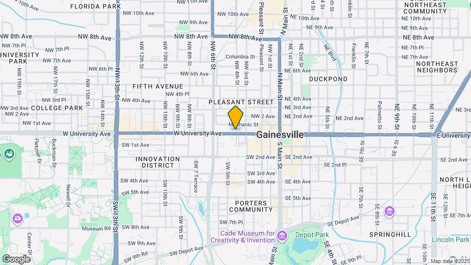 408 W University Ave Map and Location Details