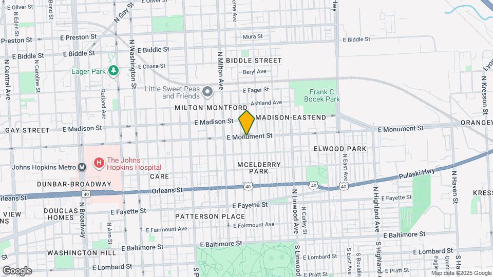 2615 E Monument St Map and Location Details