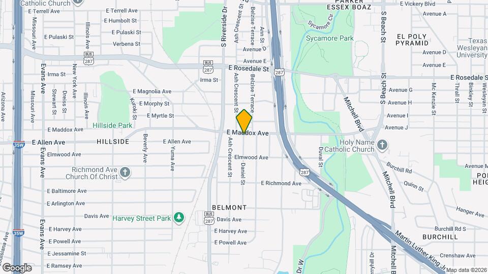 1605 Daniel St Map and Location Details