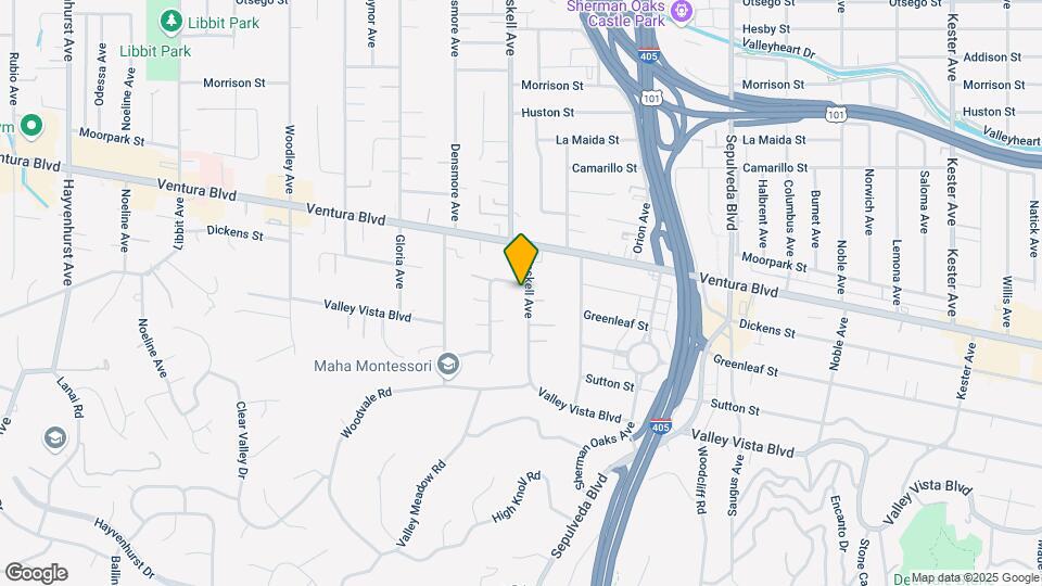 4535 Haskell Ave Map and Location Details