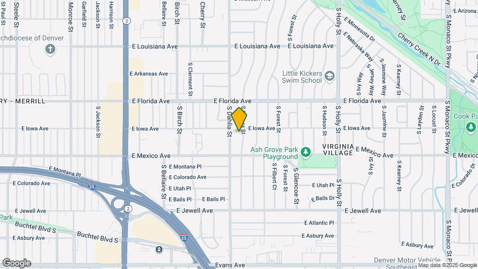 1621 S Eudora St Map and Location Details