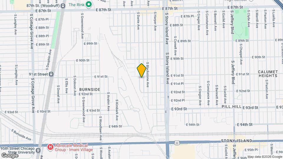 9107 S Dante Ave Mapa y Detalles de la Ubicación