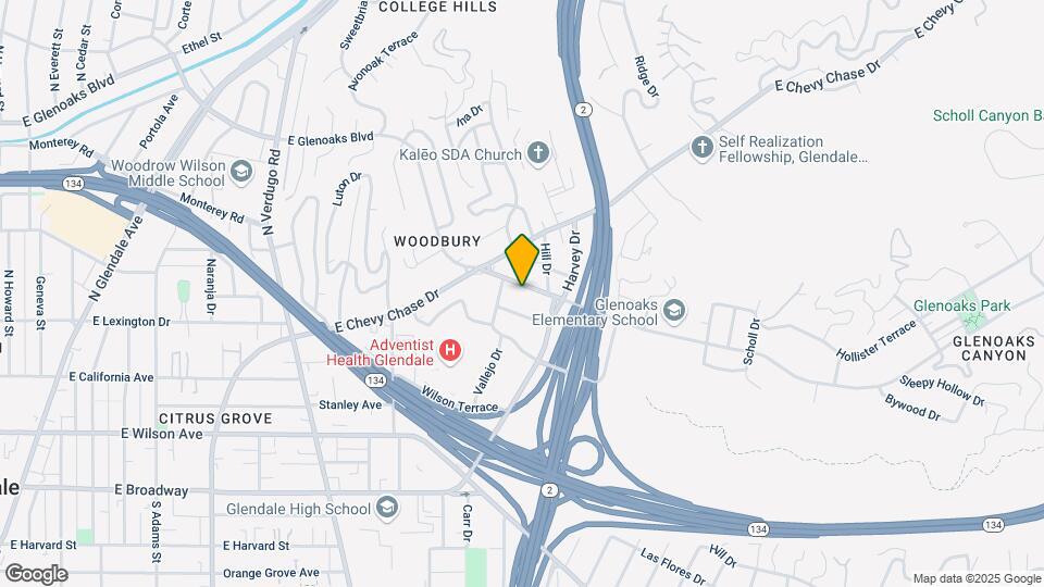 1718 E Glenoaks Blvd Map and Location Details
