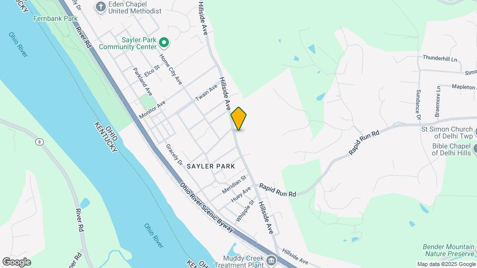 6426 Hillside Ave Map and Location Details