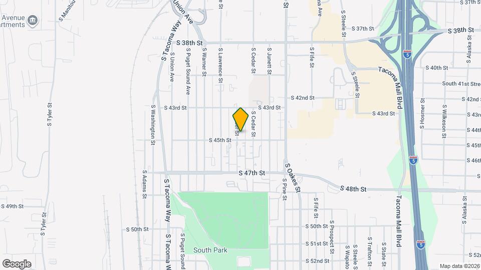 4343 S Alder St Mapa y Detalles de la Ubicación