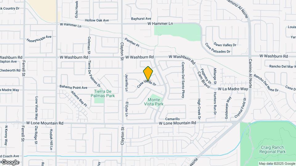 1865 Casa Verde Dr Map and Location Details