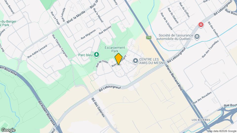 6395 Le Mesnil Rue Map and Location Details