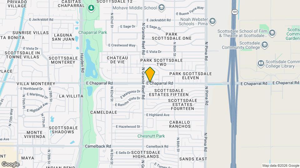 8423 E Chaparral Rd Map and Location Details