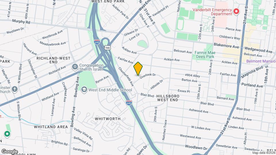 3300 Overlook Dr Map and Location Details