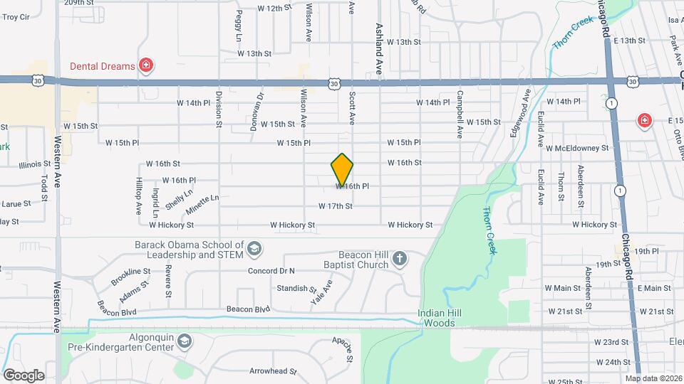 366 W 16th Pl Map and Location Details