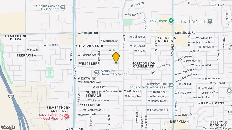 8735 W Hazelwood St Map and Location Details