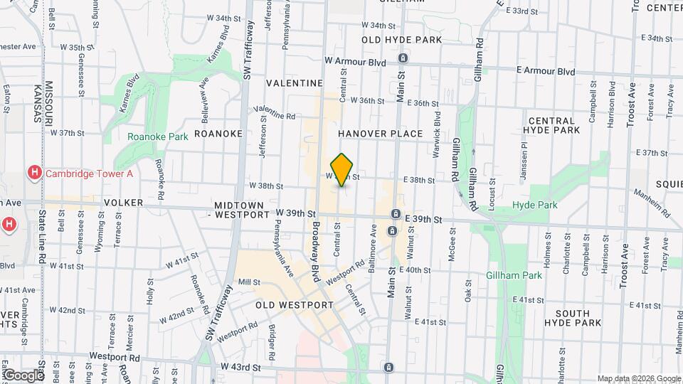 3819 Central St, Unit 3S Map and Location Details