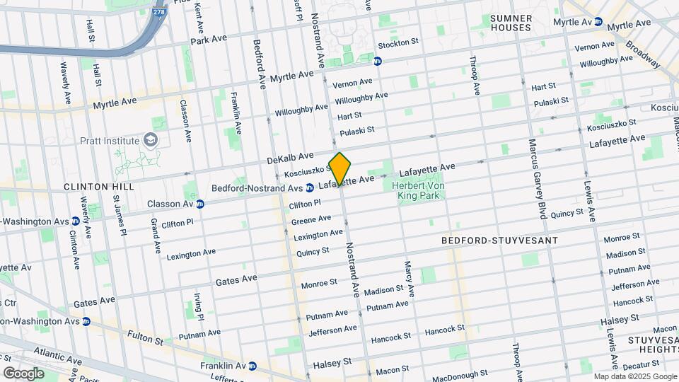 302 Nostrand Ave Map and Location Details