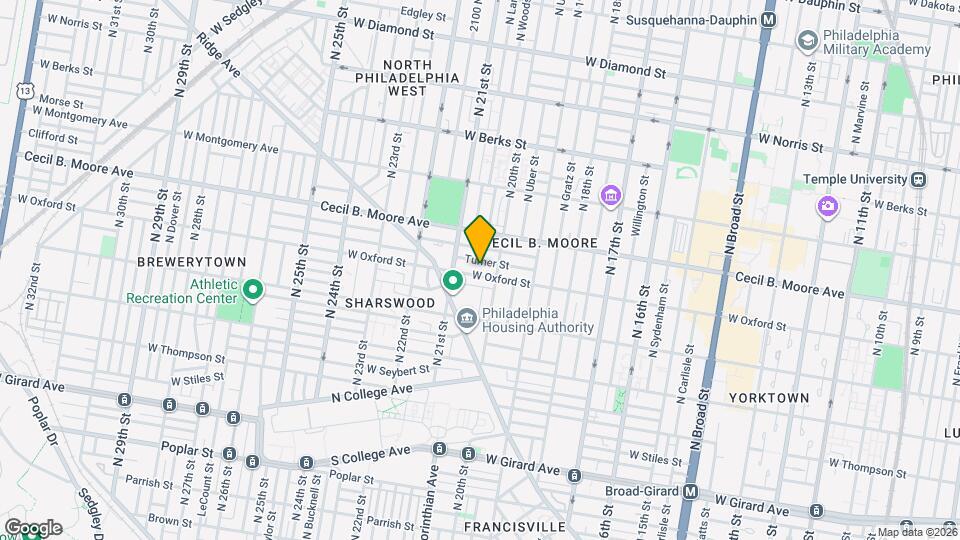 2021 W Oxford St Map and Location Details