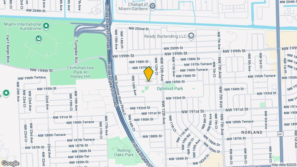 1281 NW 195th St Map and Location Details