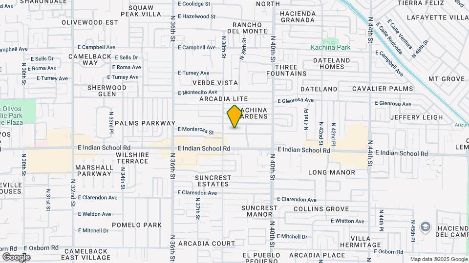 3822 E Monterosa St Map and Location Details