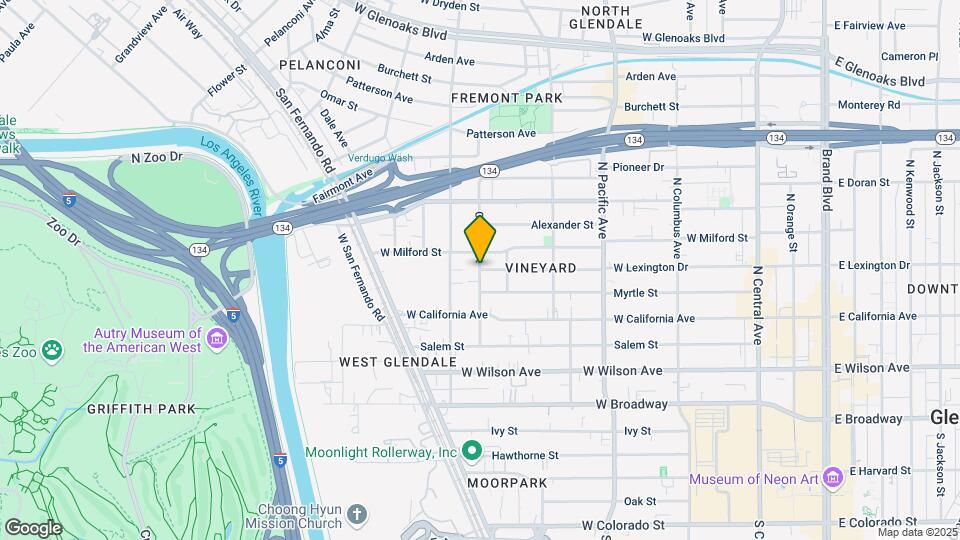 1133 W Lexington Dr Map and Location Details