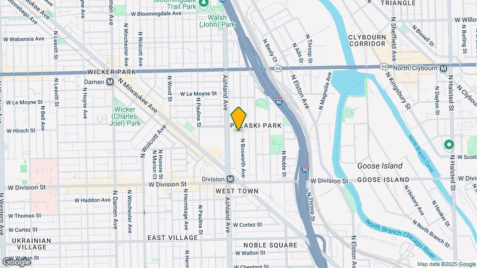 1346 N Bosworth Ave Map and Location Details