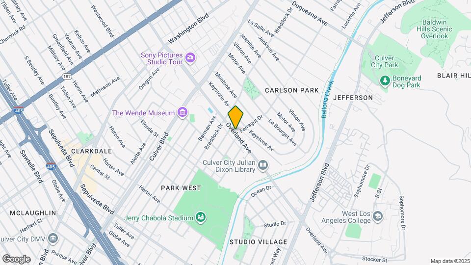 4374 Overland Ave Map and Location Details