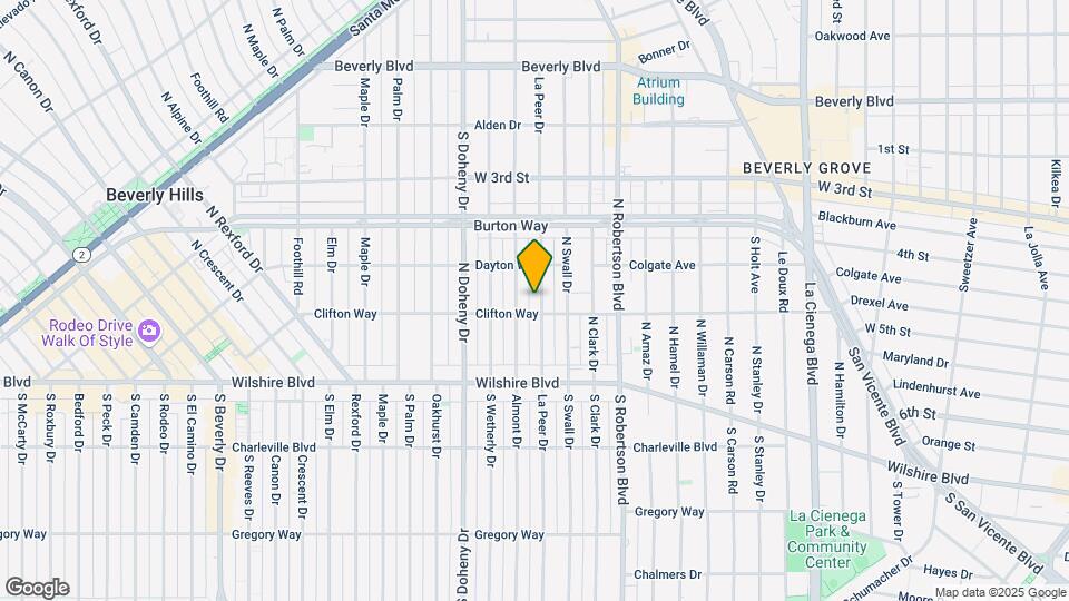 215 N La Peer Dr Map and Location Details