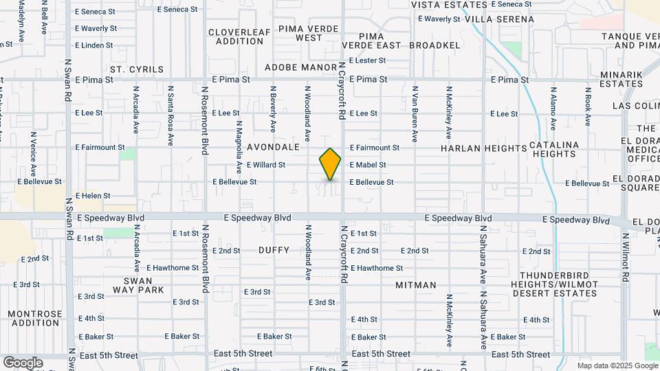 5442-5456 E Bellevue Ave Map and Location Details