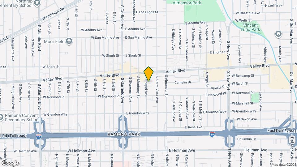 1428 S Chapel Ave Mapa y Detalles de la Ubicación