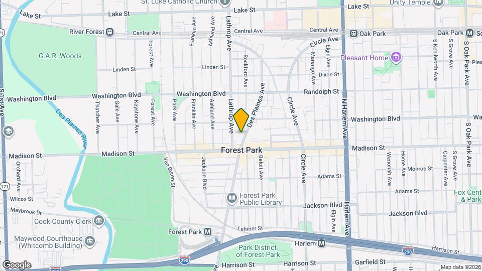 331 Des Plaines Ave, Unit #2 Map and Location Details