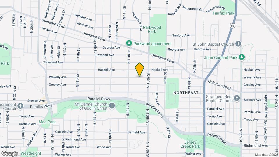 1025 Waverly Ave Map and Location Details