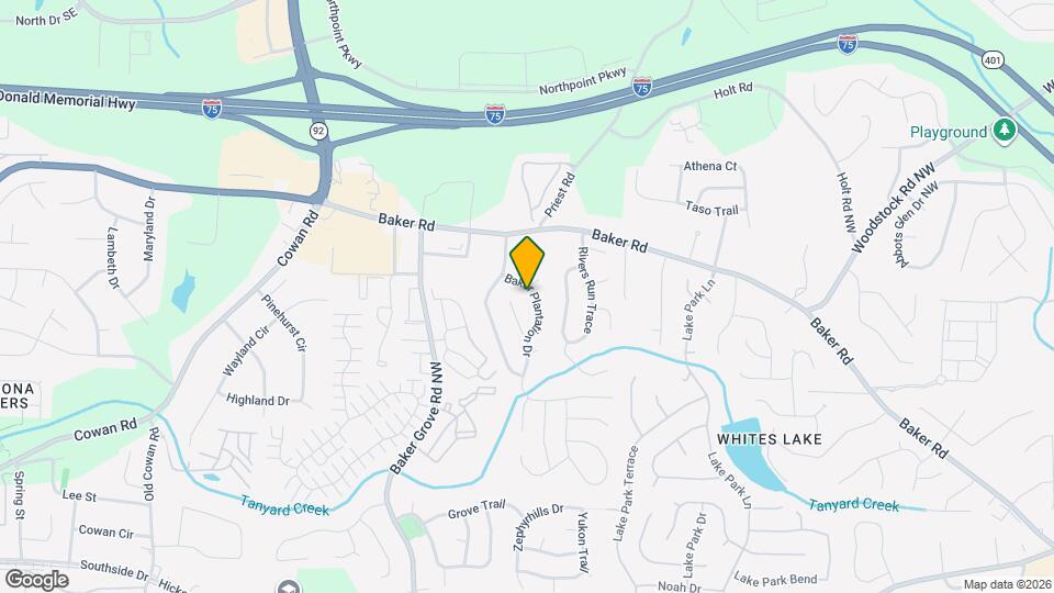 4827 Baker Plantation Dr Mapa y Detalles de la Ubicación